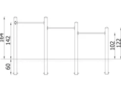 A4K trippel Pull-up bars