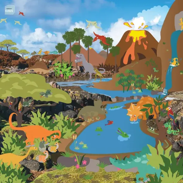 Barnehagekuben banner dinosaur