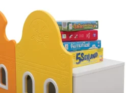 Byen skapdør blå