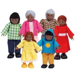 Dukkefamilie mørk