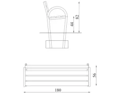 Fastmontert parkbenk B01