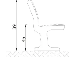 Frittstående parkbenk F02