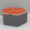 Hexa modul oppbevaringsboks orange