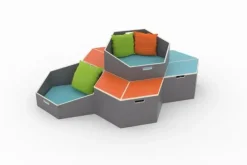 Hexa modul oppbevaringsboks orange