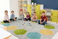 Hexagon gulvteppe