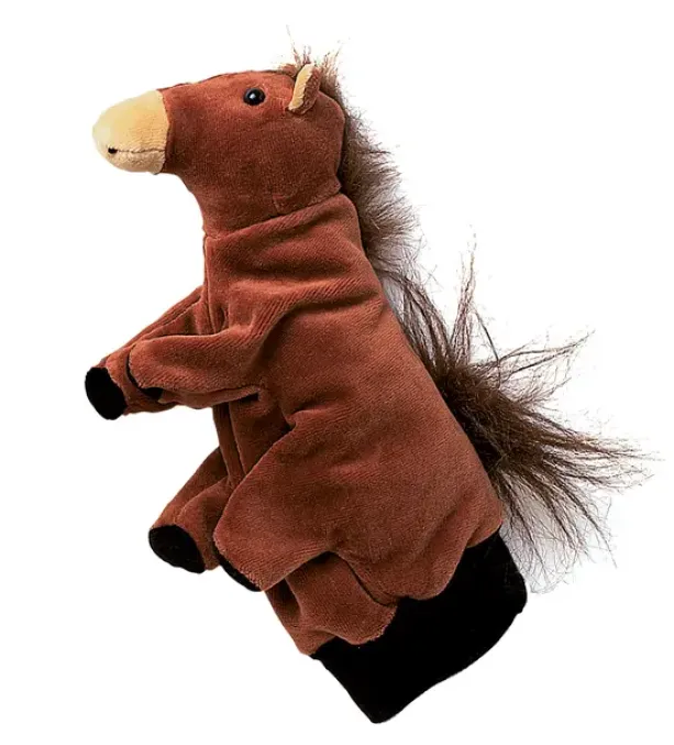Hånddukke hest