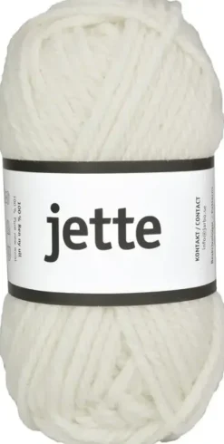 Jette ullgarn hvit