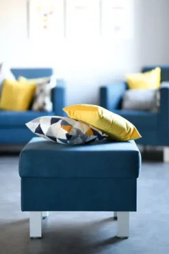 Kvadrat pute gul