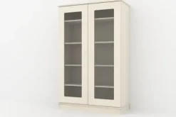 Materialskap med glassdører