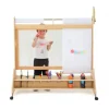 Mobilt staffeli med plexiglass