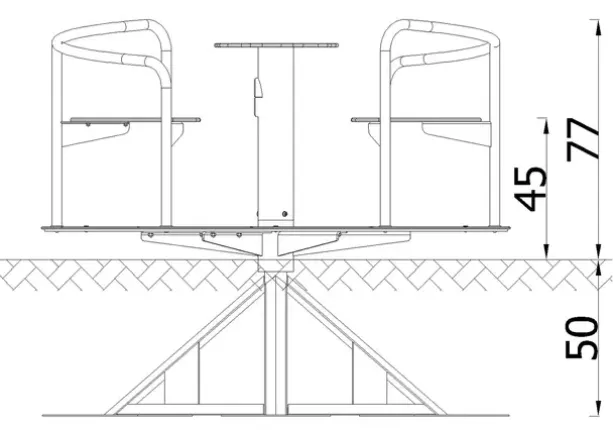 Novo karusell med sittepanel