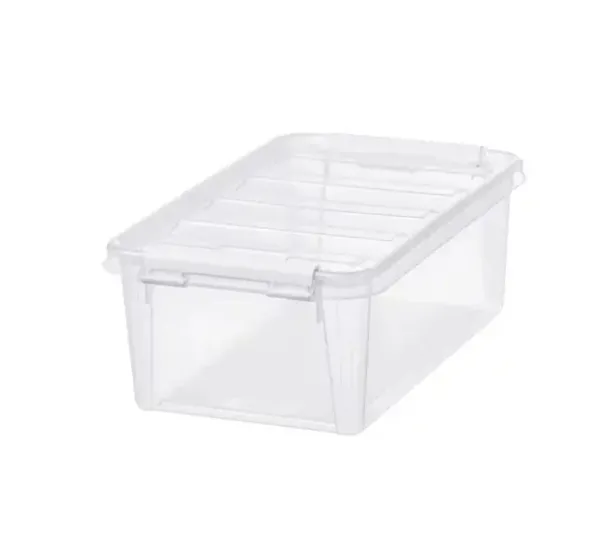 Oppbevaringskasse transparent m/lokk
