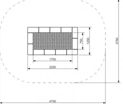 Orta trampoline for helstøpt dekke