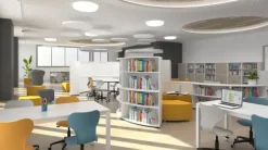 Os elevstol M m/hjul Lys grå