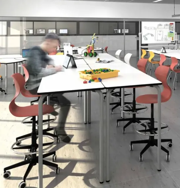 Os elevstol m/fotring Lys grå