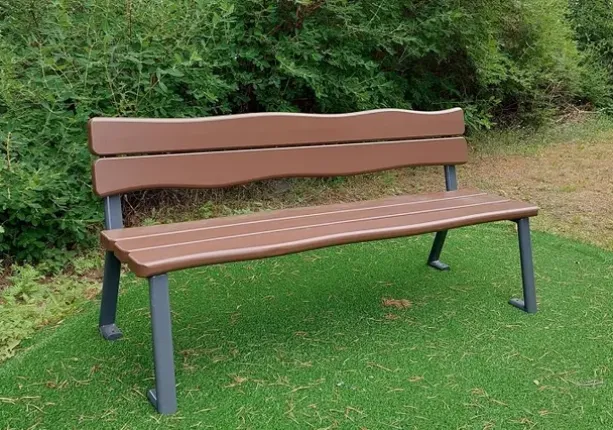 Park benk Flora med rygg