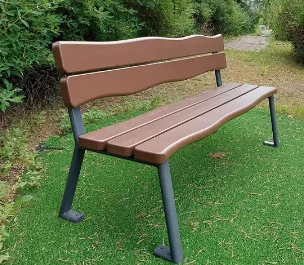 Park benk Flora med rygg