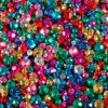 Plastperler fasettformet