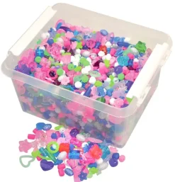 Plastperler i boks