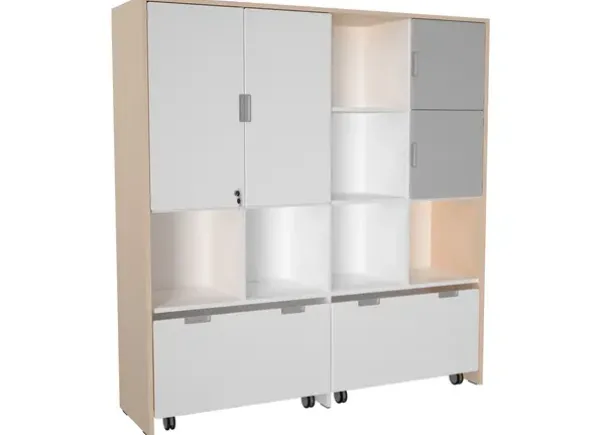 Quadro låsbare dører hvit