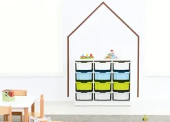 Quadro plastskuff medium lys blå