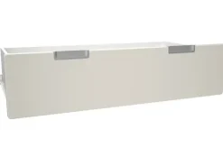 Quadro skuff bred kremhvit