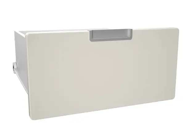 Quadro skuff midtre kremhvit
