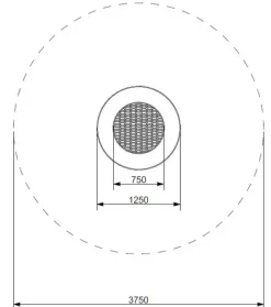Rado trampoline for helstøpt dekke