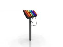Rainbow metallophone forankring i jord
