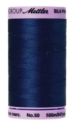 Silk-finish sytråd bomull blå