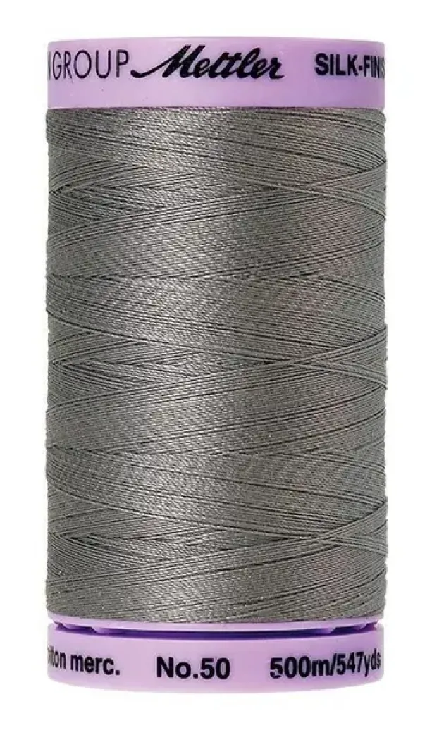 Silk-finish sytråd bomull grå