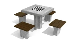 Sjakkbord i betong
