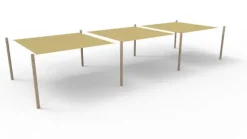 Solseilkombinasjon med 3 firkantseil