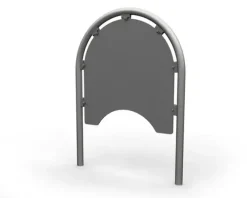 Sperreplate med metallbue