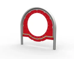 Startpanel med metallbue rød