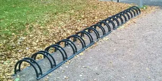 Sykkelstativ Park for 9 sykler sort