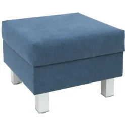 Trend kvadrat puff marine blå