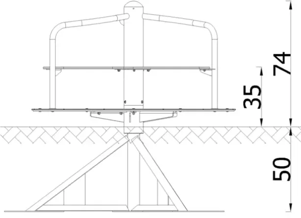 Vento karusell med sittepanel